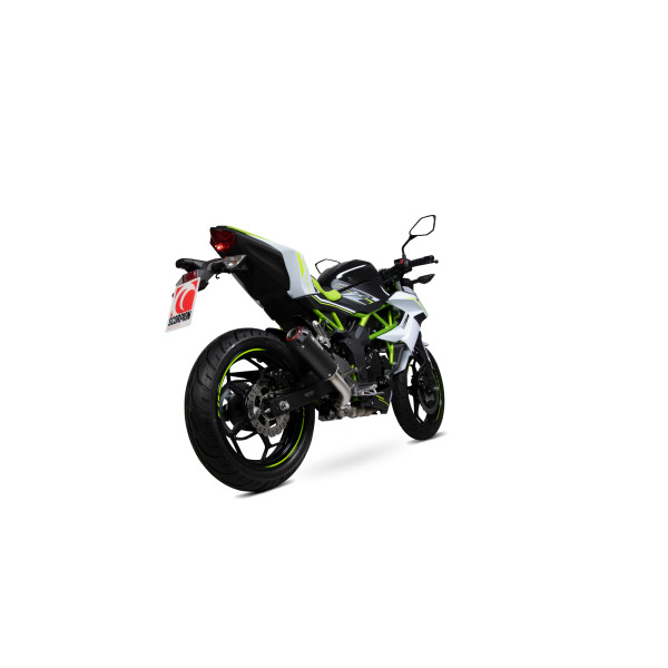 Scorpion Exhaust Kawasaki Z125 2018 - 2023 Red Power Slip-on Black Ceramic Coated Sleeve